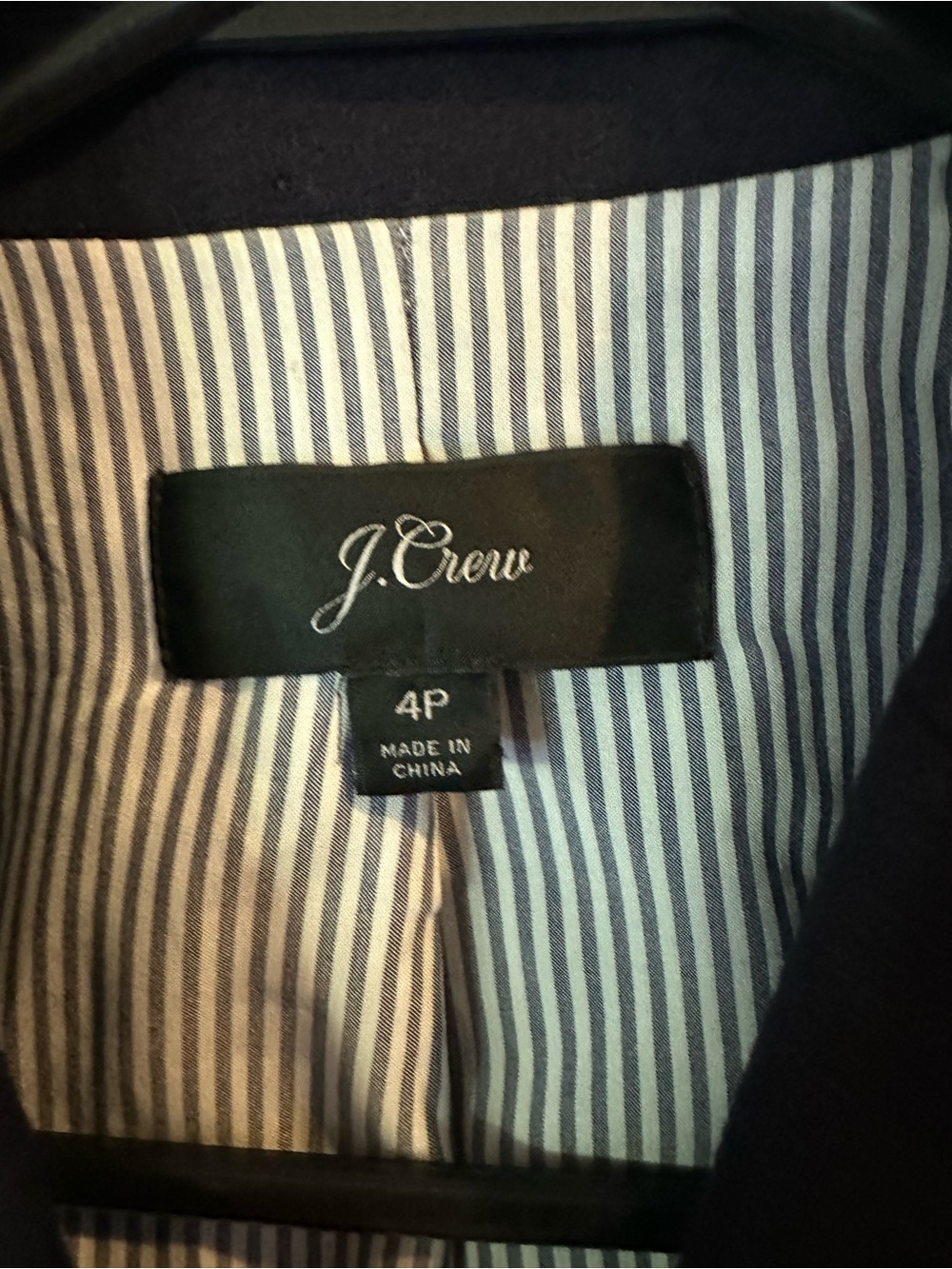 J. Crew Navy wool Two-Button Tailored Blazer with Notched Lapels - Picture 5 of 8